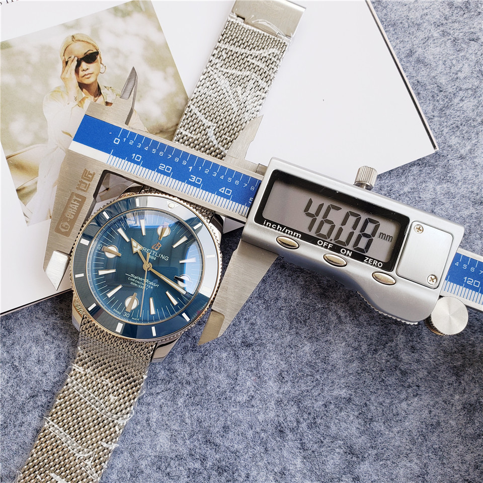 Men's Automatic Mechanical Watch 904L Stainless Steel 46mm- BR 45