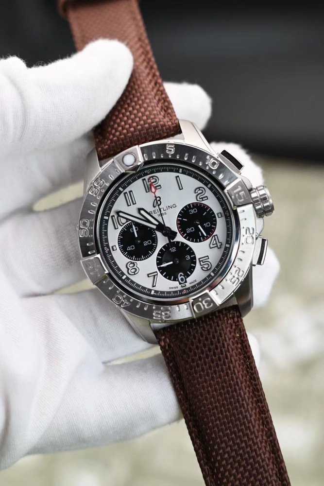 Men's Quartz Watch Chronograph 904L Stainless Steel 45mm- BR 196