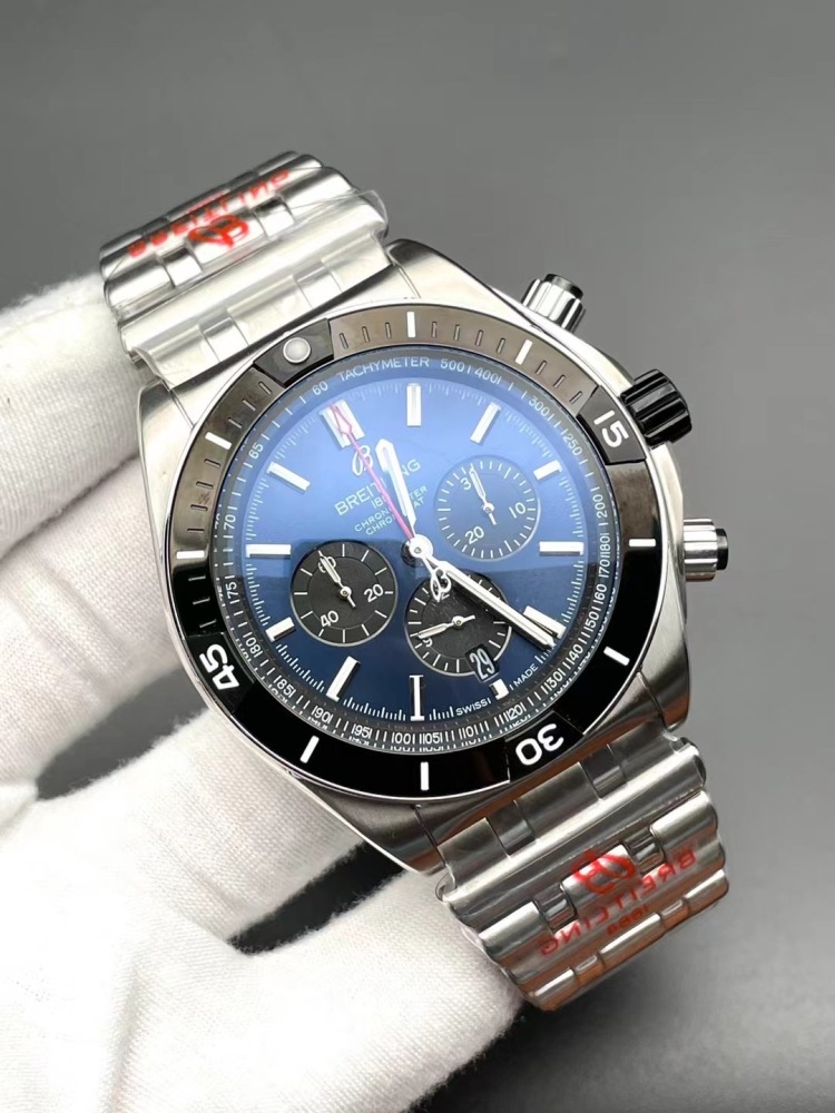 Men's Quartz Watch Chronograph 904L Stainless Steel 46mm- BR 180