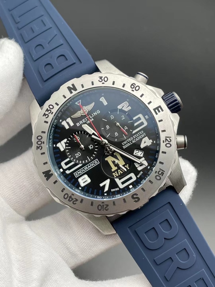 Men's Quartz Watch Chronograph 904L Stainless Steel 46mm- BR 174