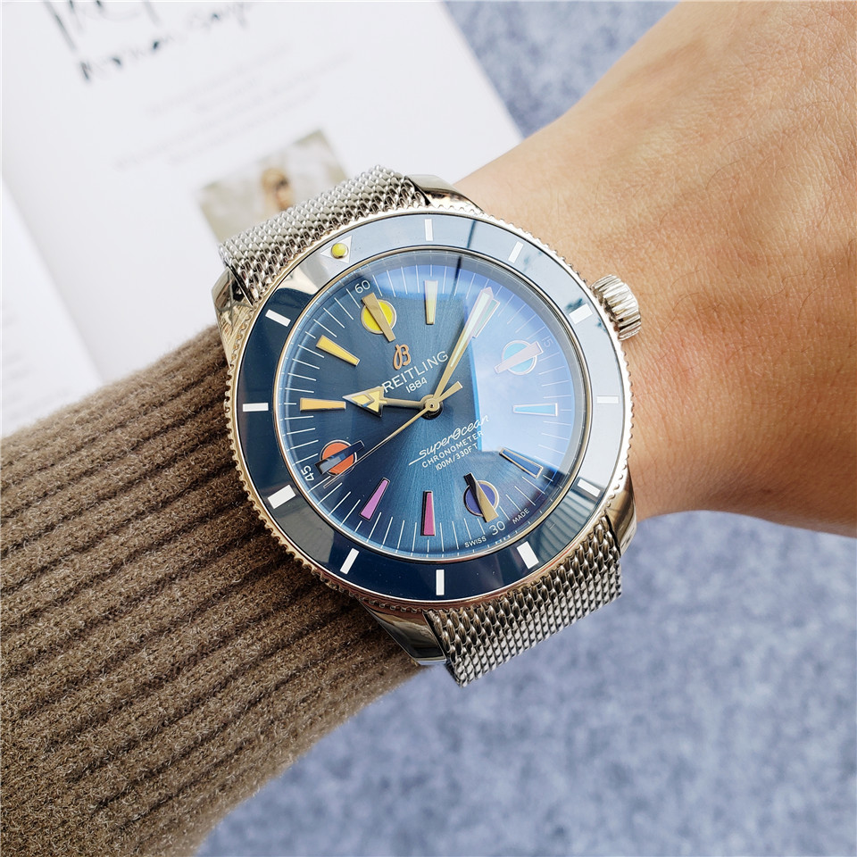 Men's Automatic Mechanical Watch 904L Stainless Steel 46mm- BR 45