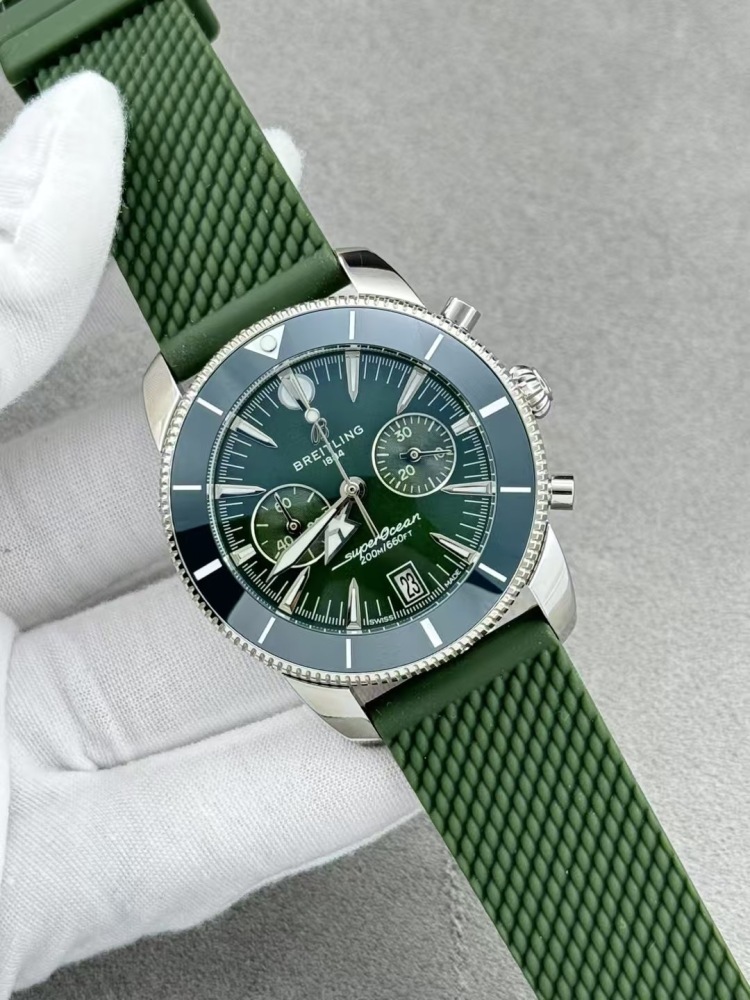 Men's Quartz Watch Chronograph 904L Stainless Steel 43mm- BR 221