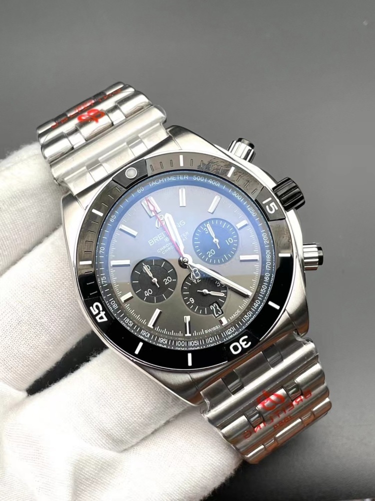 Men's Quartz Watch Chronograph 904L Stainless Steel 46mm- BR 180