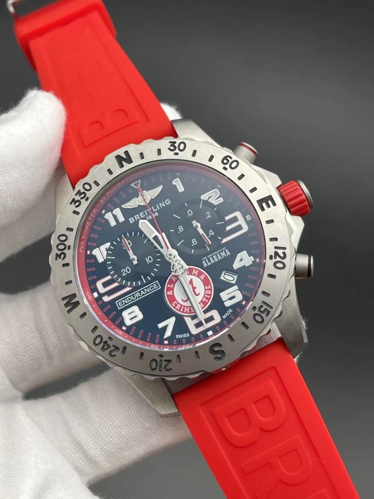 Men's Quartz Watch Chronograph 904L Stainless Steel 46mm- BR 174