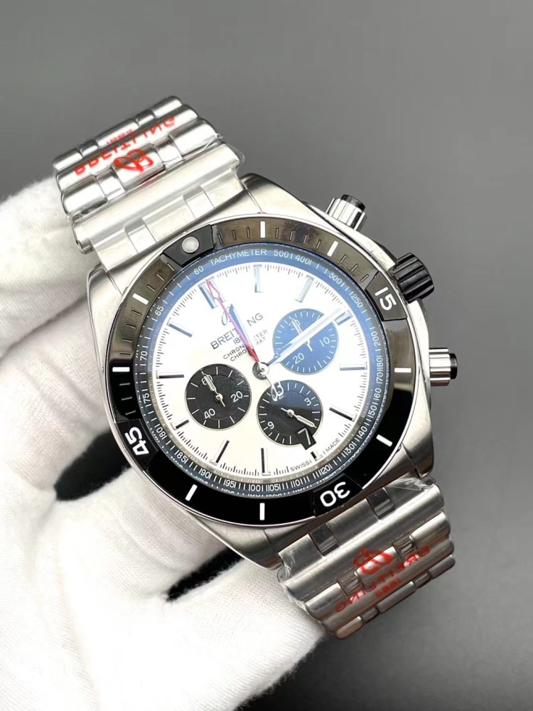 Men's Quartz Watch Chronograph 904L Stainless Steel 46mm- BR 180