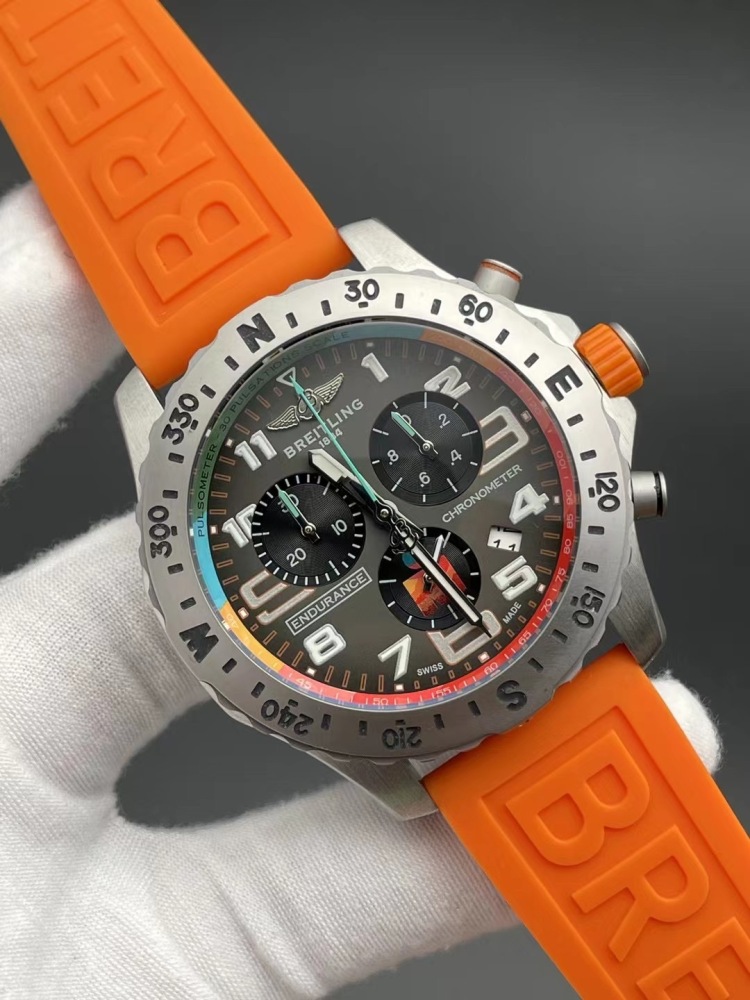 Men's Quartz Watch Chronograph 904L Stainless Steel 46mm- BR 174