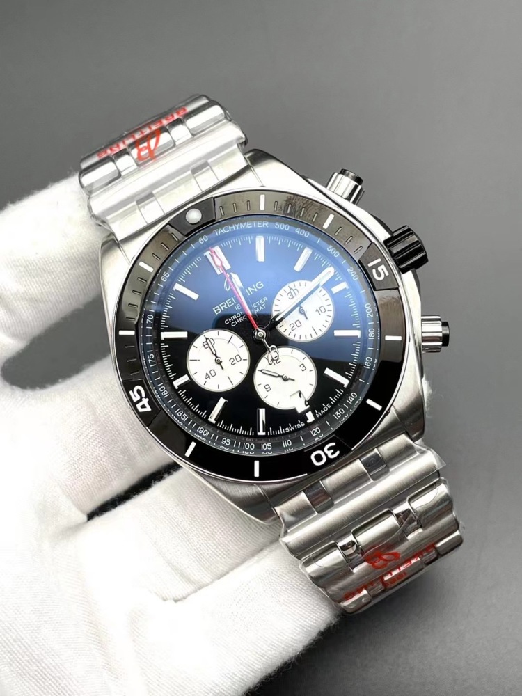 Men's Quartz Watch Chronograph 904L Stainless Steel 46mm- BR 180
