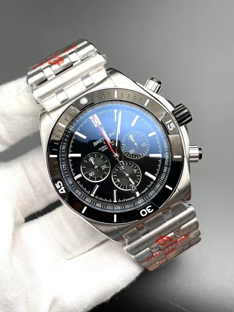 Men's Quartz Watch Chronograph 904L Stainless Steel 46mm- BR 180