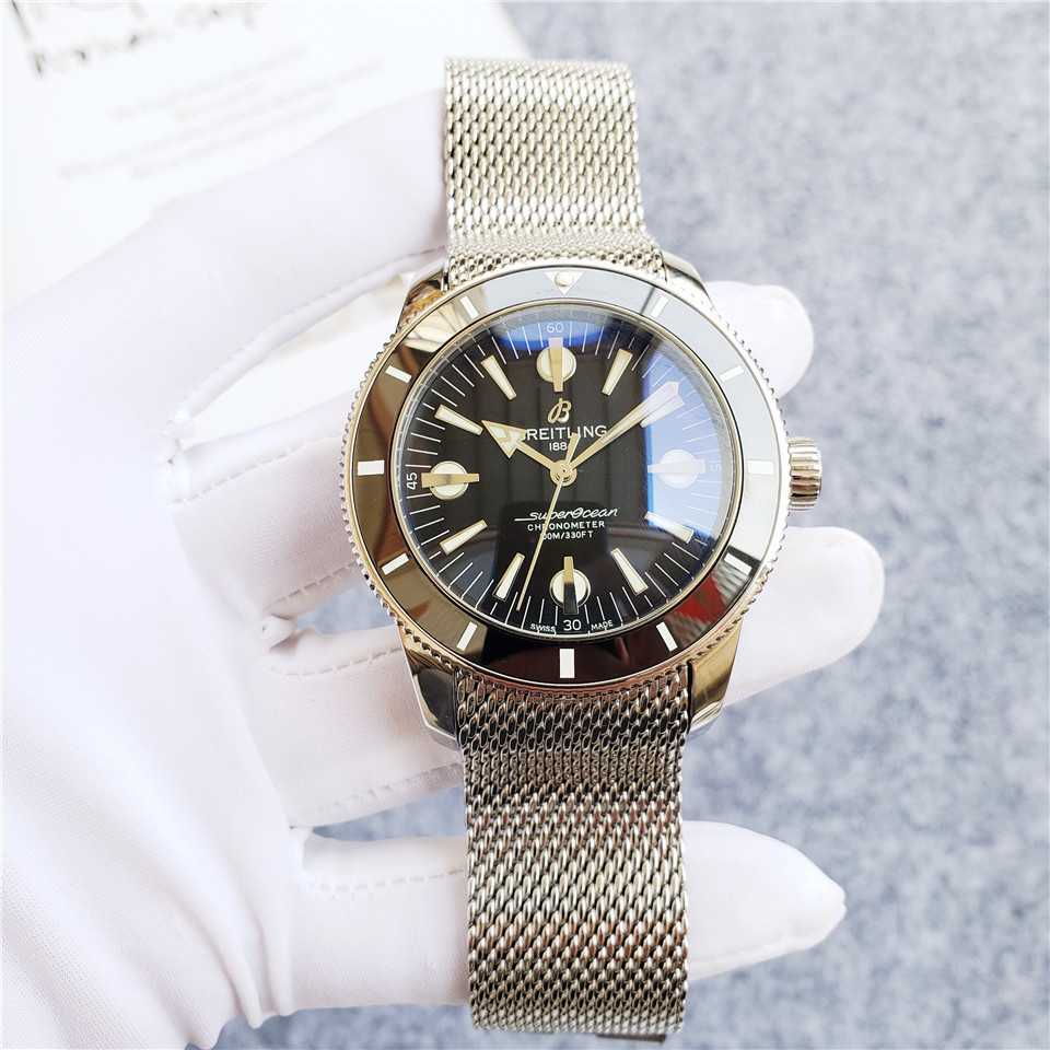Men's Automatic Mechanical Watch 904L Stainless Steel 46mm- BR 45