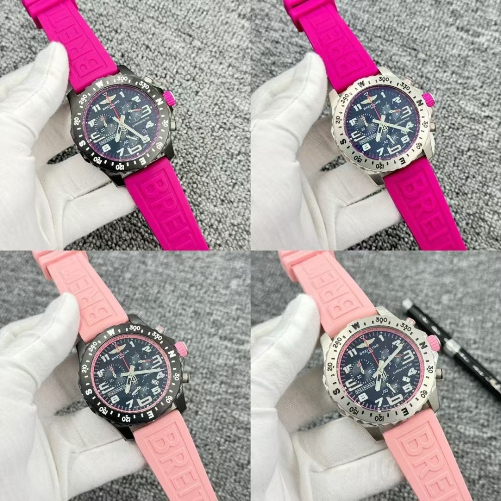 Men's Quartz Watch Chronograph 904L Stainless Steel 46mm- BR 208