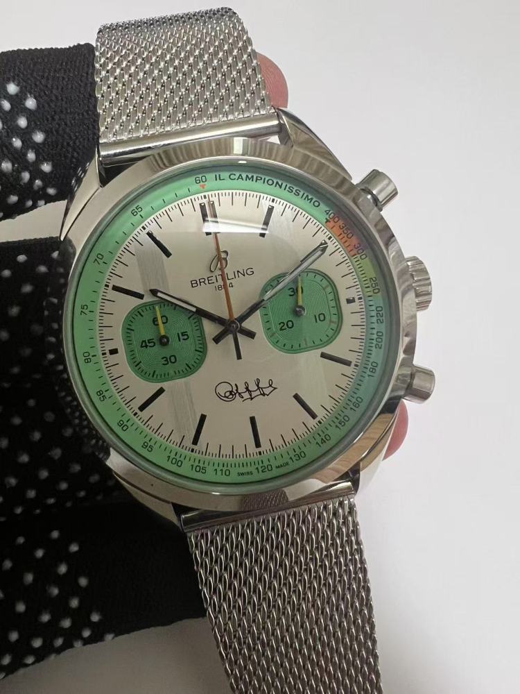 Men's Quartz Watch Chronograph 904L Stainless Steel 43mm- BR 211
