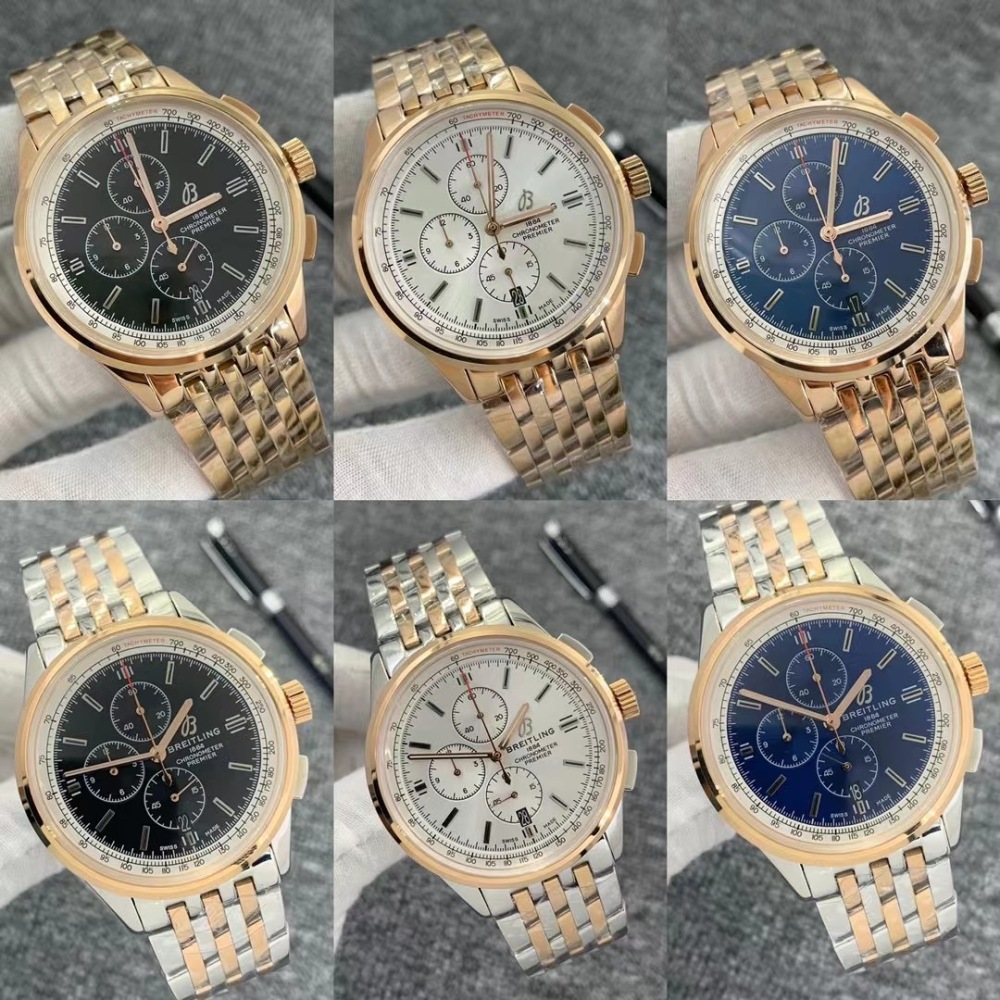 Men's Quartz Watch Chronograph 904L Stainless Steel 46mm- BR 183
