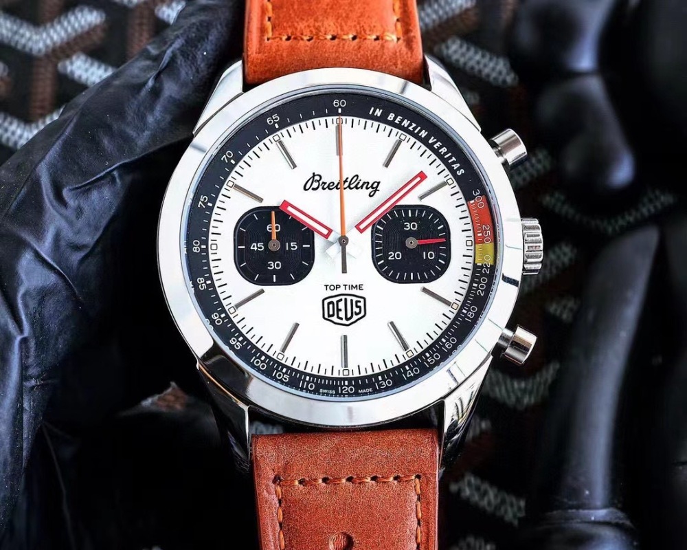 Men's Quartz Watch Chronograph 904L Stainless Steel 43mm- BR 184