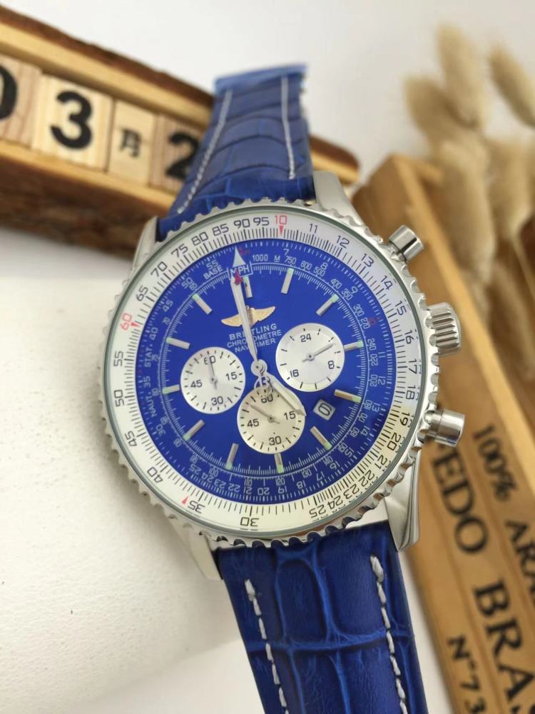 Men's Quartz Watch Chronograph 904L Stainless Steel 46mm- BR 189