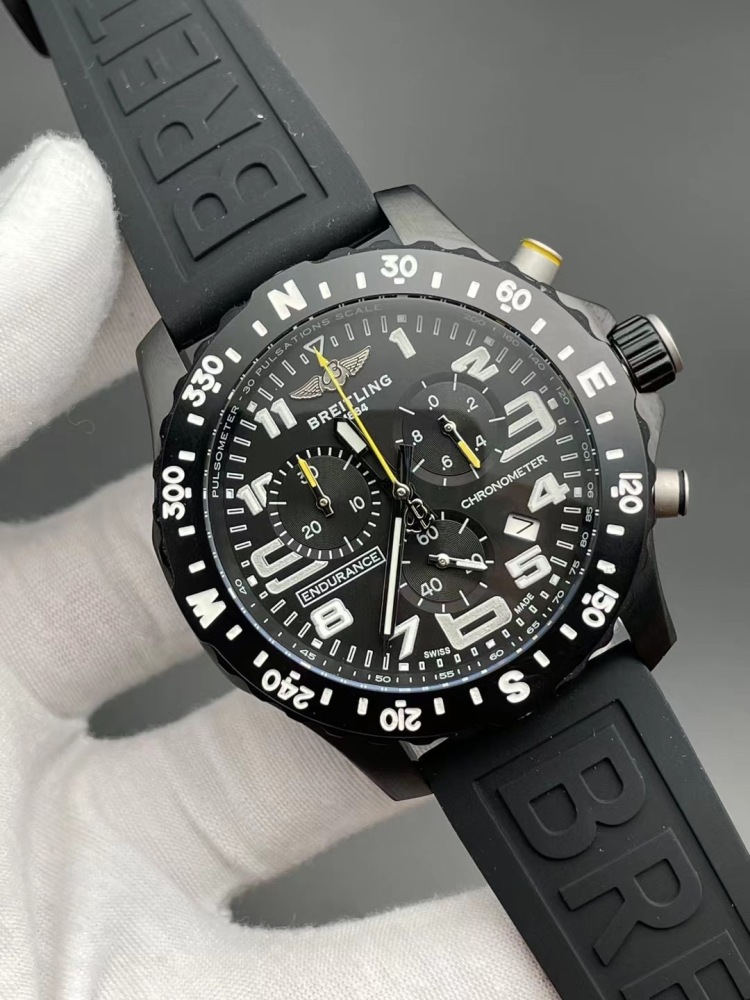 Men's Quartz Watch Chronograph 904L Stainless Steel 46mm- BR 174