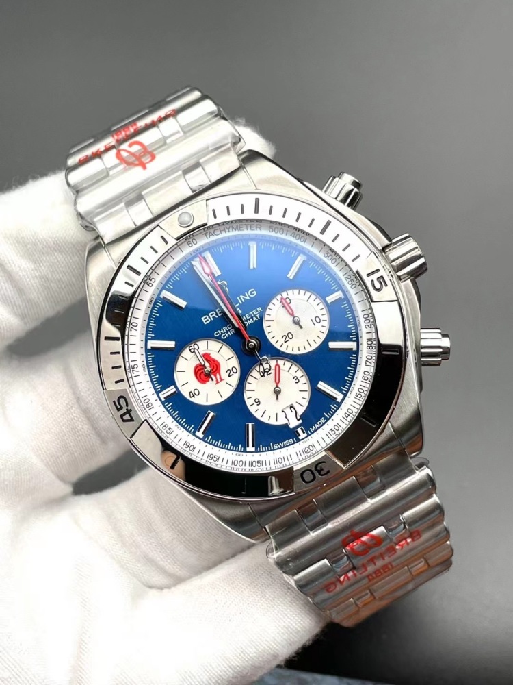Men's Quartz Watch Chronograph 904L Stainless Steel 46mm- BR 176