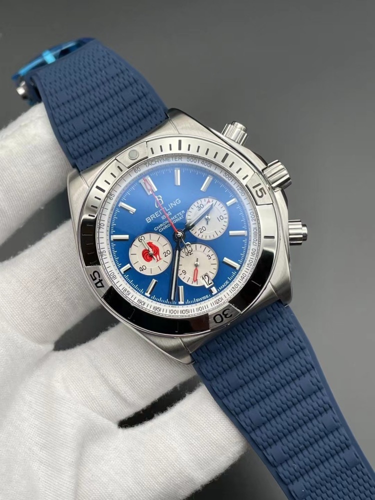 Men's Quartz Watch Chronograph 904L Stainless Steel 46mm- BR 177