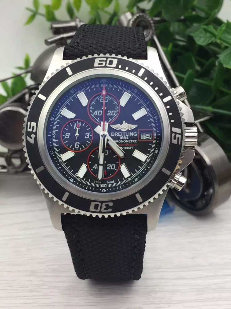 Men's Quartz Watch Chronograph 904L Stainless Steel 46mm- BR 154