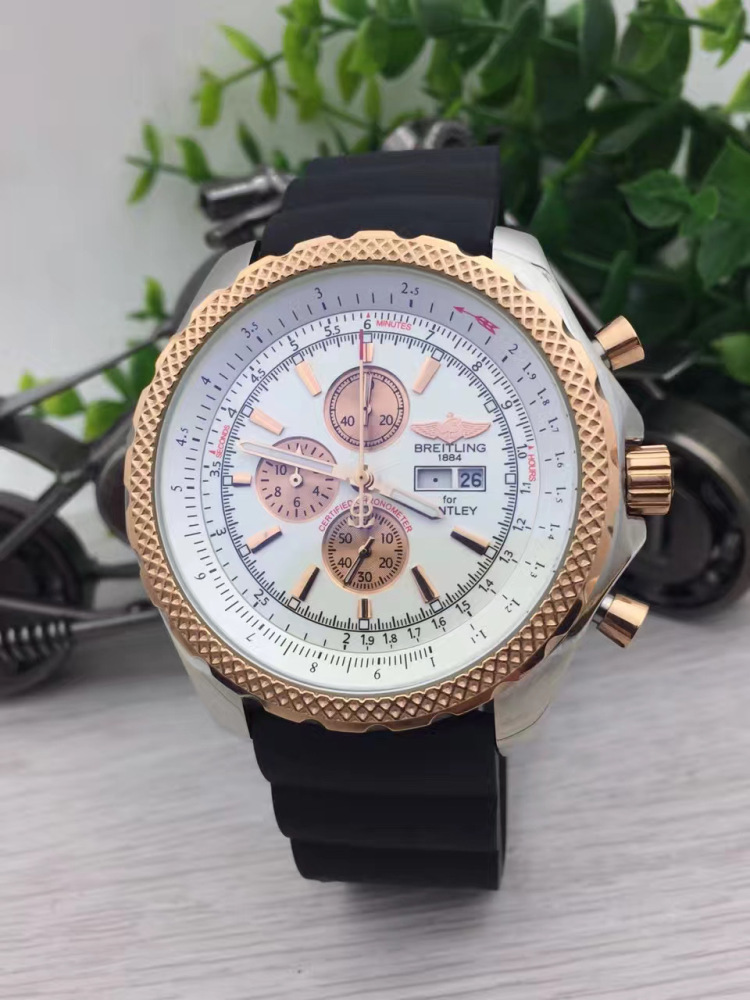 Men's Quartz Watch Chronograph 904L Stainless Steel 46mm- BR 156