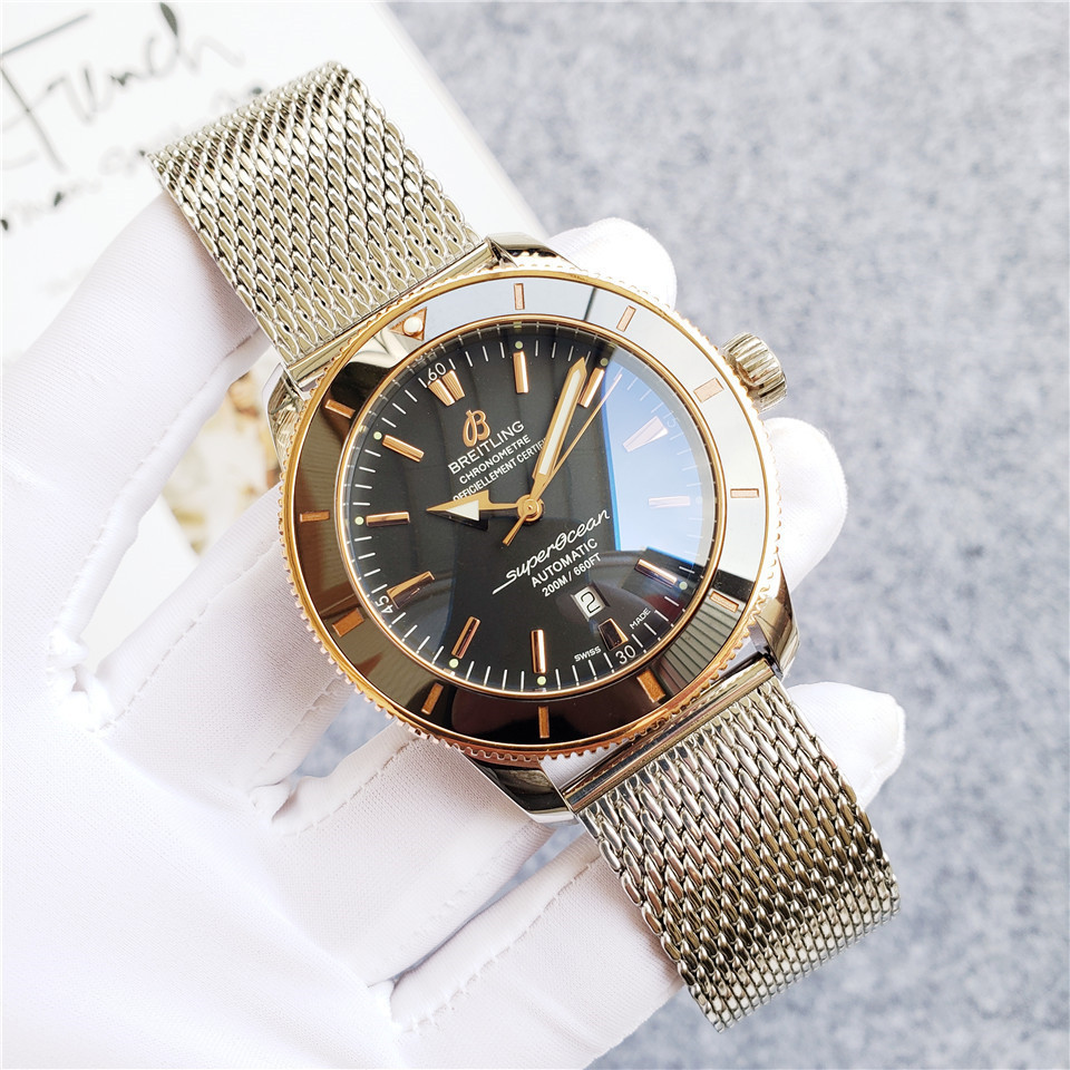 Men's Automatic Mechanical Watch 904L Stainless Steel 46mm- BR 46
