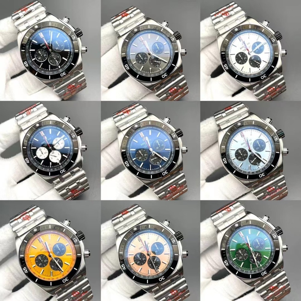 Men's Quartz Watch Chronograph 904L Stainless Steel 46mm- BR 180