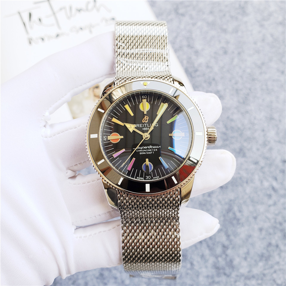 Men's Automatic Mechanical Watch 904L Stainless Steel 46mm- BR 45