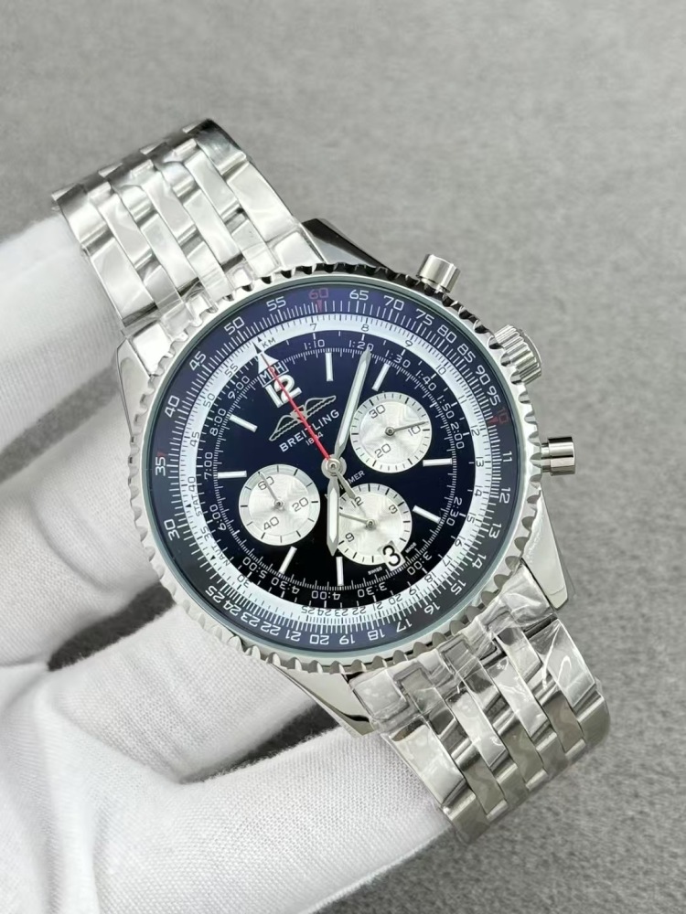 Men's Quartz Watch Chronograph 904L Stainless Steel 46mm- BR 232