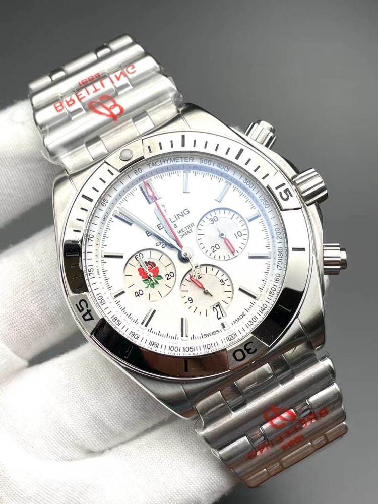 Men's Quartz Watch Chronograph 904L Stainless Steel 46mm- BR 176