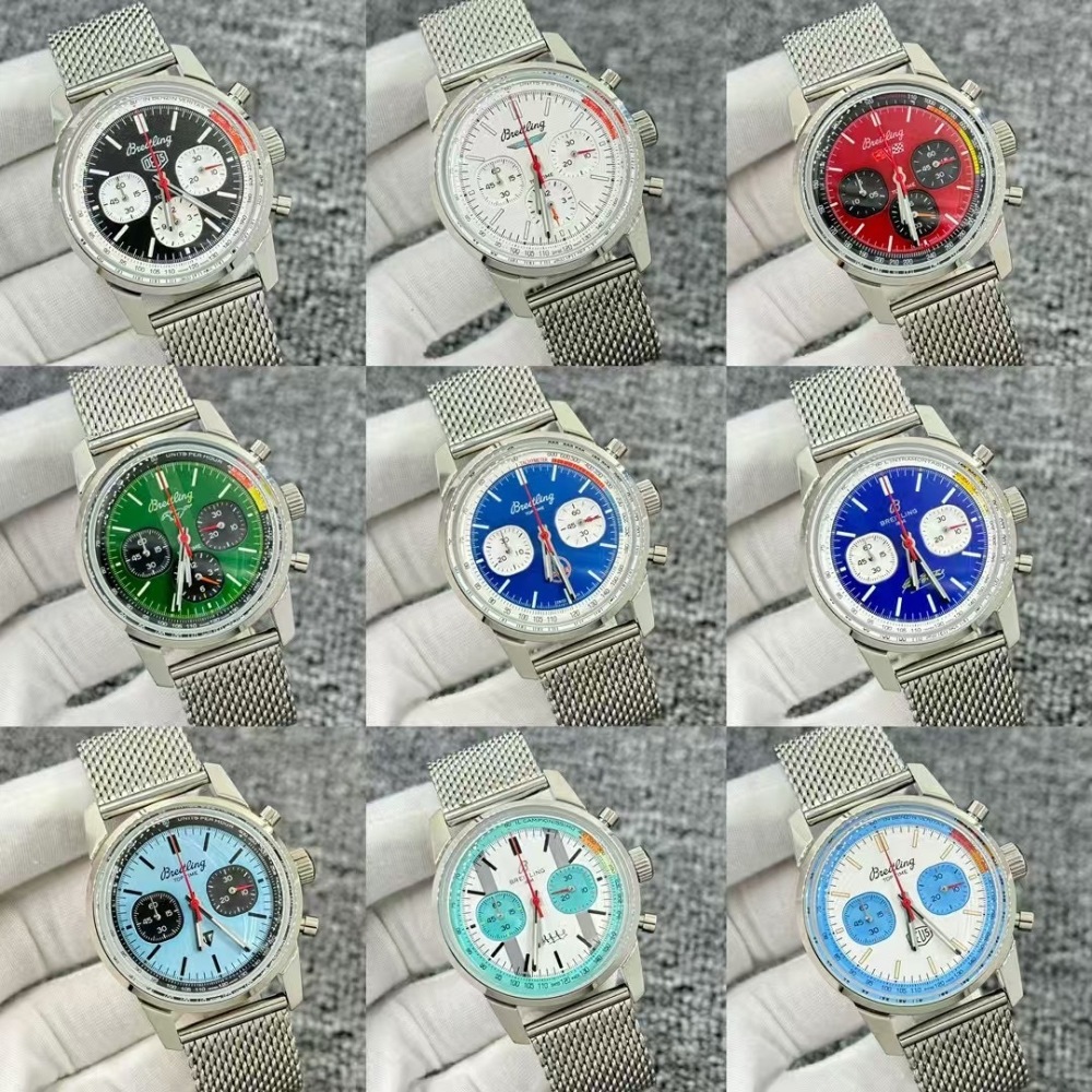 Men's Quartz Watch Chronograph 904L Stainless Steel 43mm- BR 217