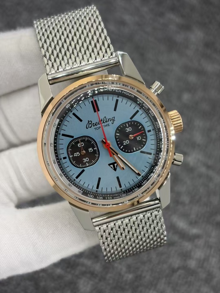 Men's Quartz Watch Chronograph 904L Stainless Steel 43mm- BR 217