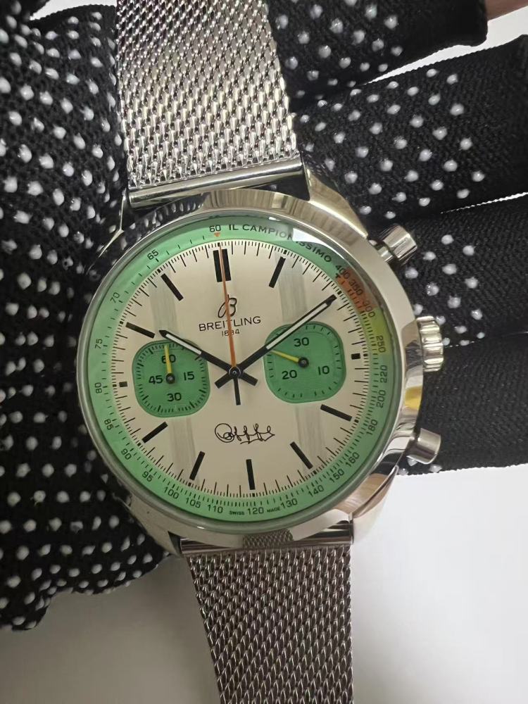 Men's Quartz Watch Chronograph 904L Stainless Steel 43mm- BR 211