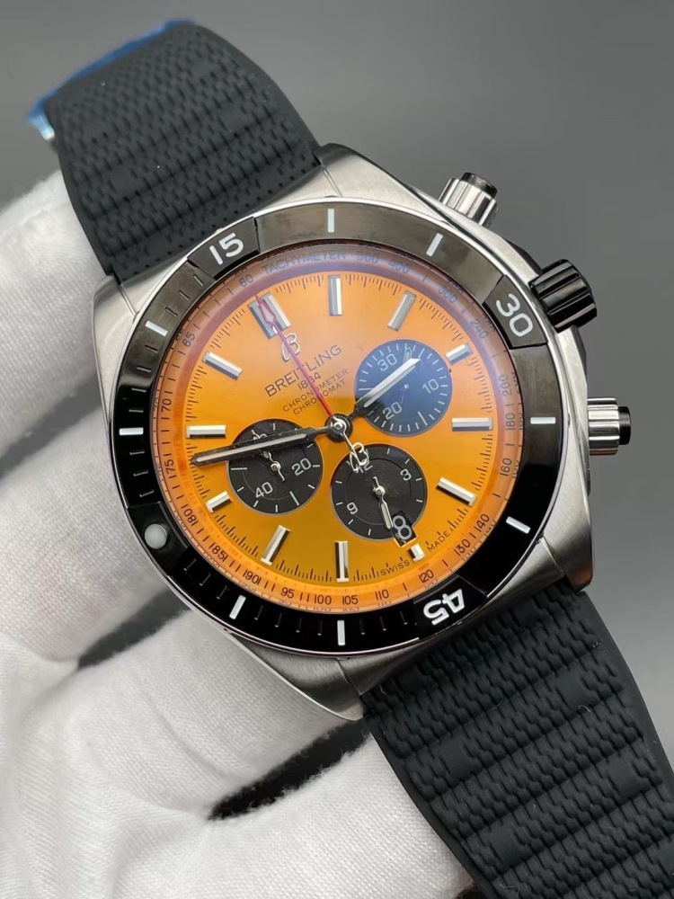 Men's Quartz Watch Chronograph 904L Stainless Steel 46mm- BR 180