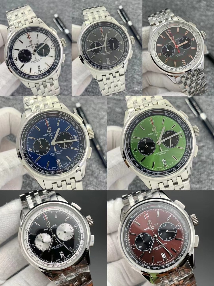 Men's Quartz Watch Chronograph 904L Stainless Steel 46mm- BR 183