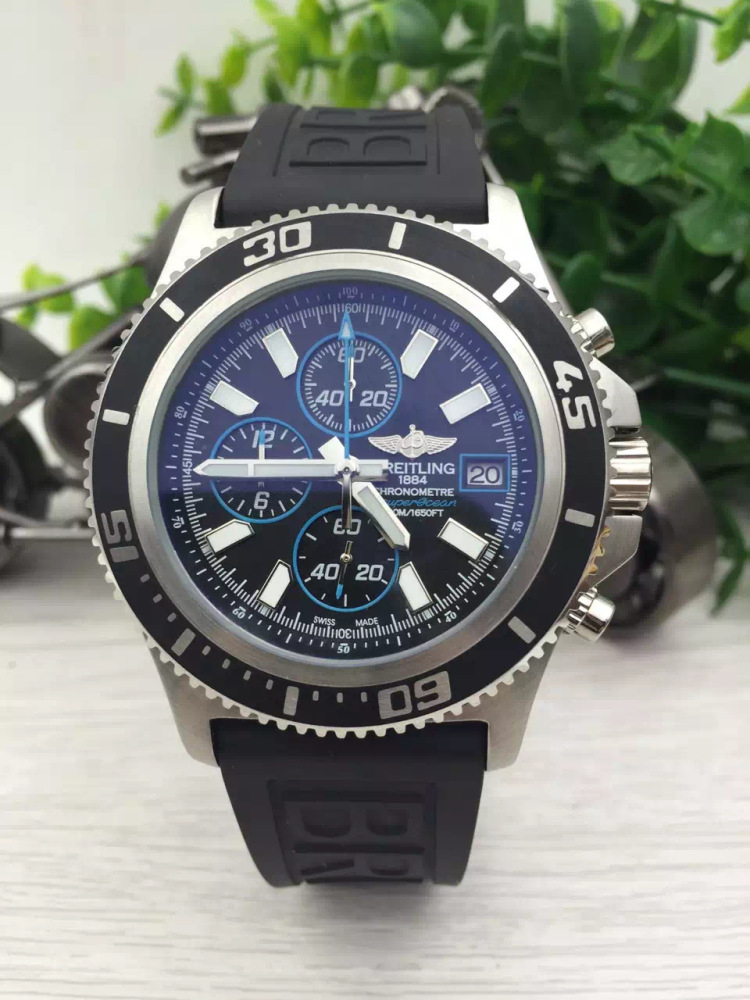 Men's Quartz Watch Chronograph 904L Stainless Steel 46mm- BR 155