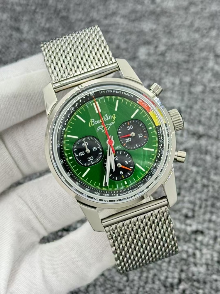 Men's Quartz Watch Chronograph 904L Stainless Steel 43mm- BR 217