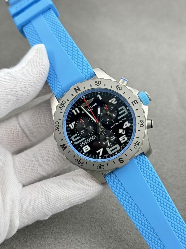 Men's Quartz Watch Chronograph 904L Stainless Steel 46mm- BR 208