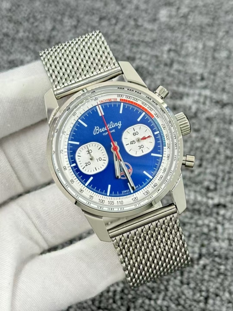 Men's Quartz Watch Chronograph 904L Stainless Steel 43mm- BR 217