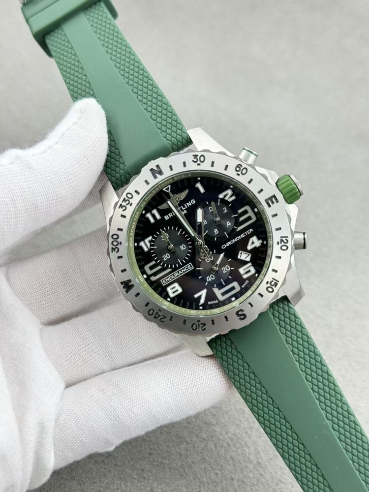 Men's Quartz Watch Chronograph 904L Stainless Steel 46mm- BR 208