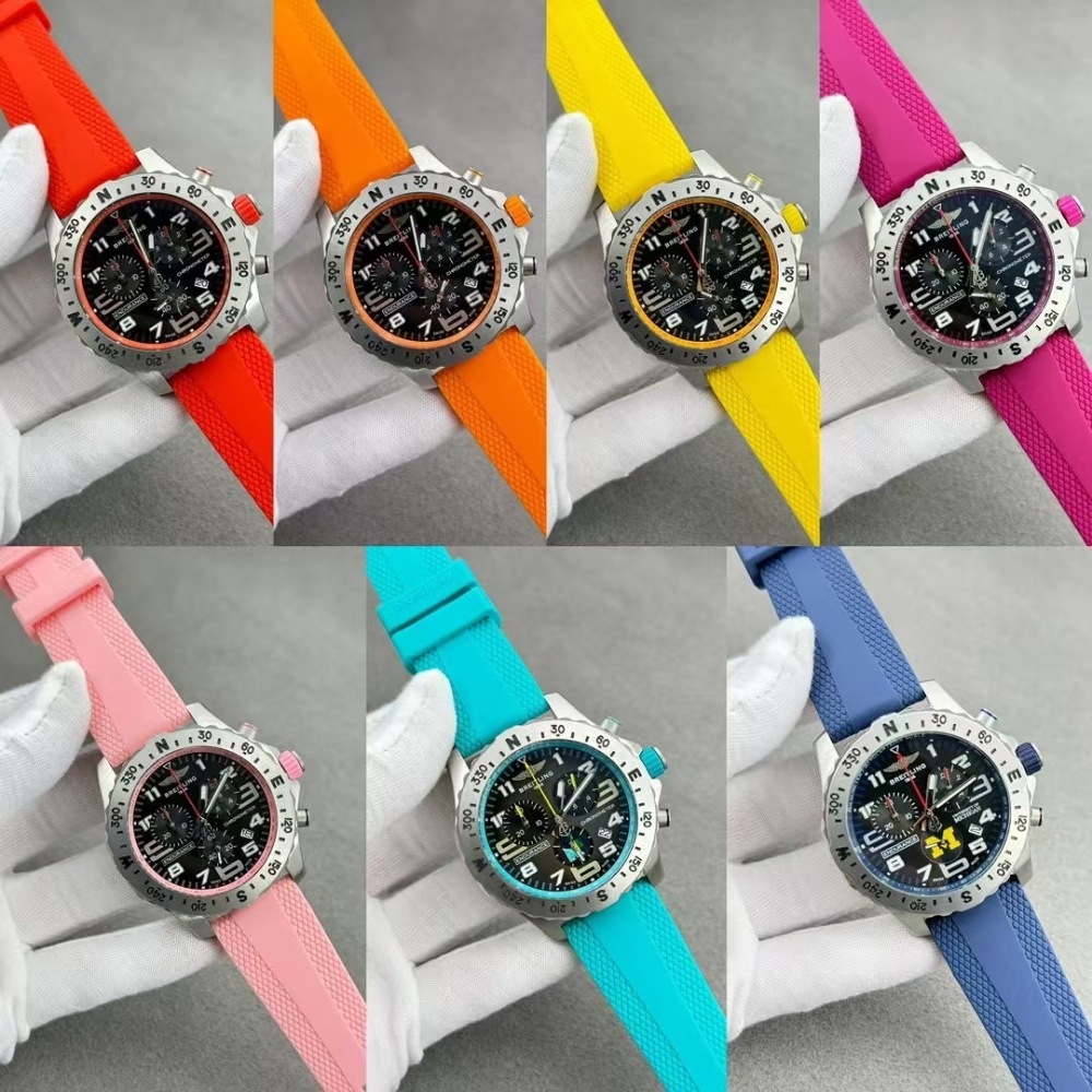 Men's Quartz Watch Chronograph 904L Stainless Steel 46mm- BR 208