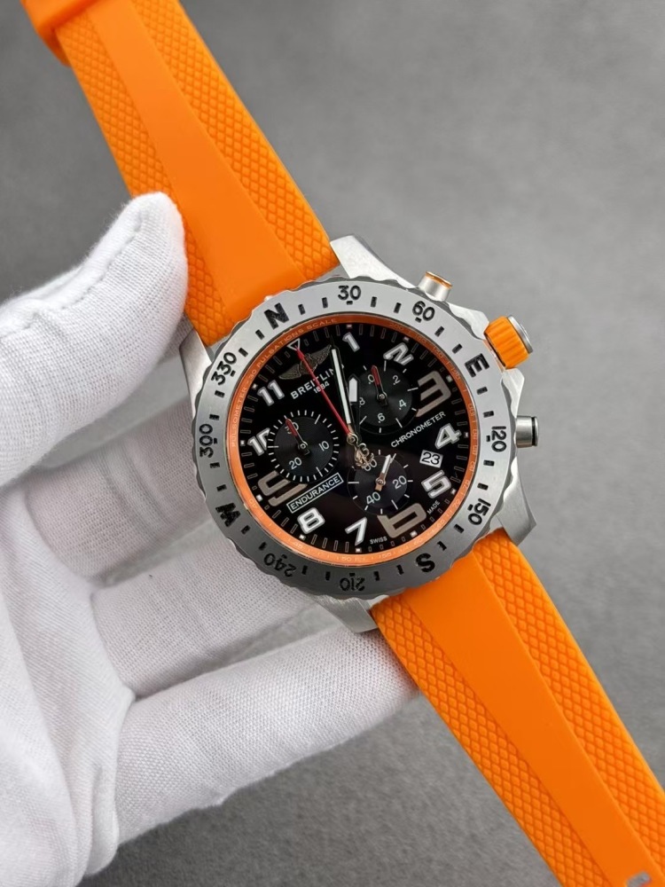 Men's Quartz Watch Chronograph 904L Stainless Steel 46mm- BR 208