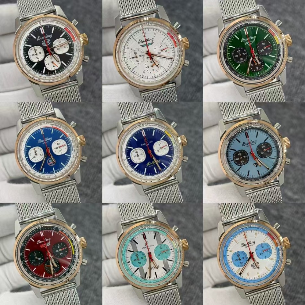Men's Quartz Watch Chronograph 904L Stainless Steel 43mm- BR 217