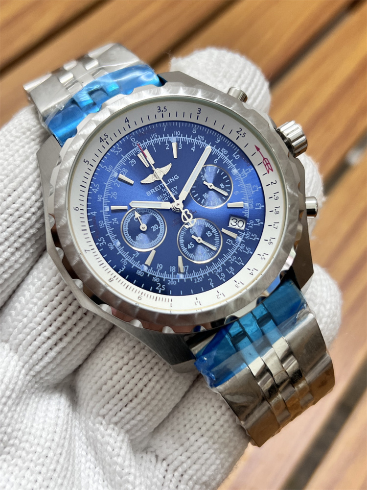 Men's Quartz Watch Chronograph 904L Stainless Steel 47mm- BR 226