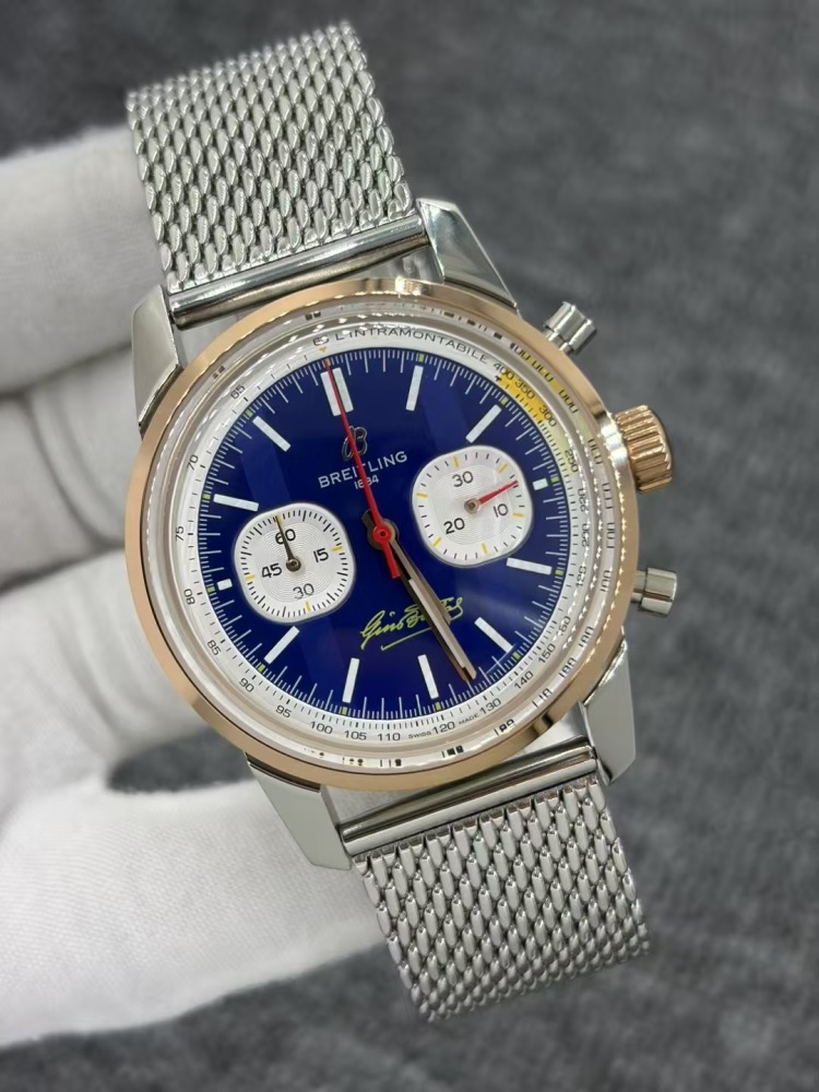 Men's Quartz Watch Chronograph 904L Stainless Steel 43mm- BR 217