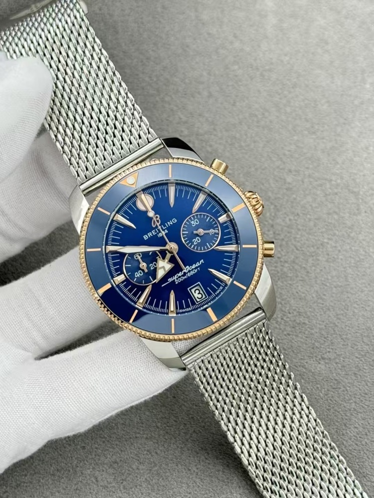Men's Quartz Watch Chronograph 904L Stainless Steel 43mm- BR 221