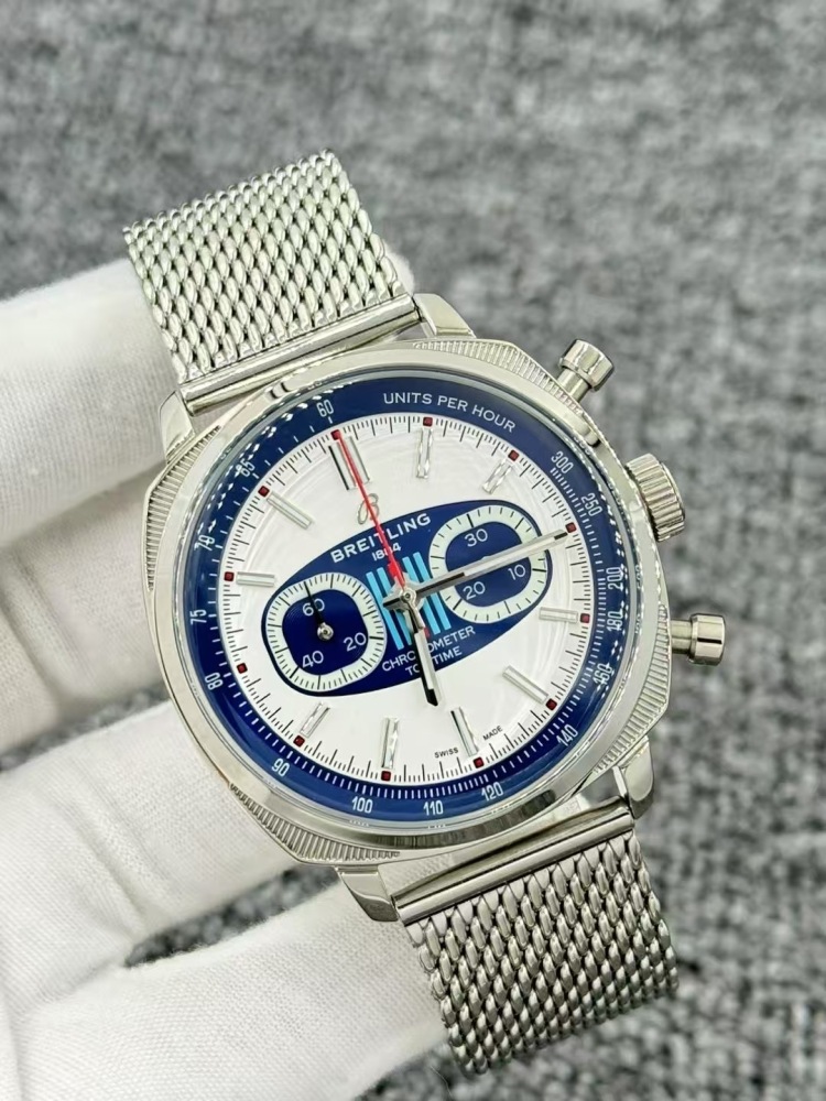Men's Quartz Watch Chronograph 904L Stainless Steel 43mm- BR 216
