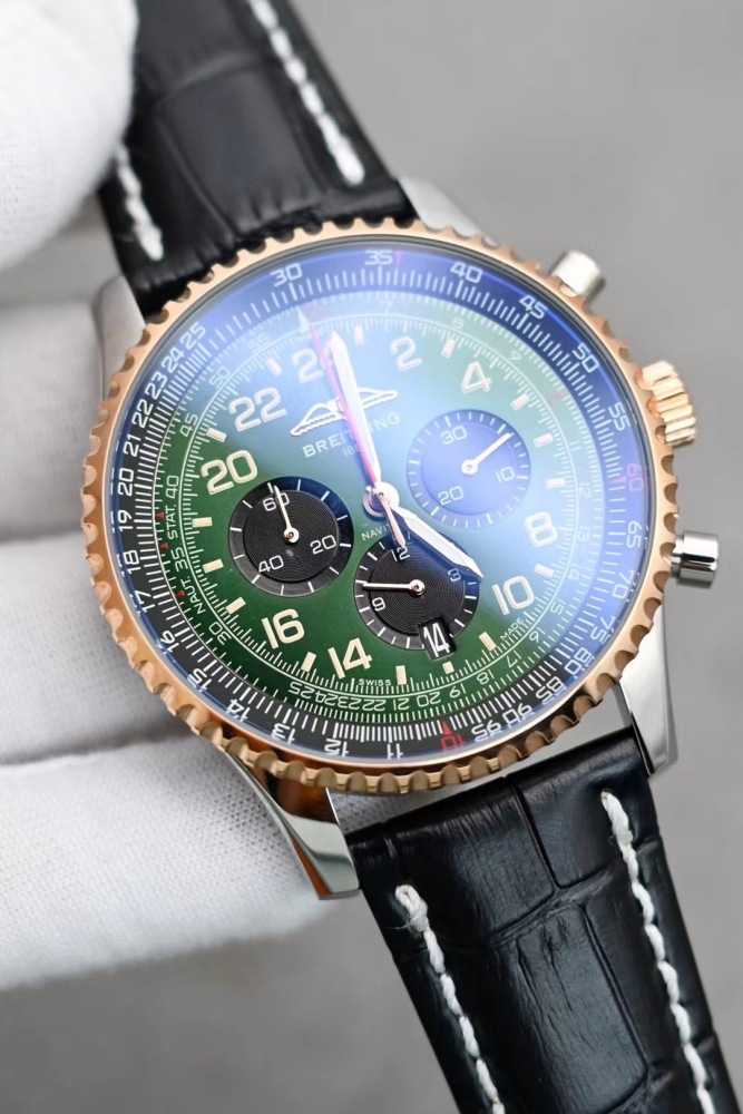 Men's Quartz Watch Chronograph 904L Stainless Steel 46mm- BR 203