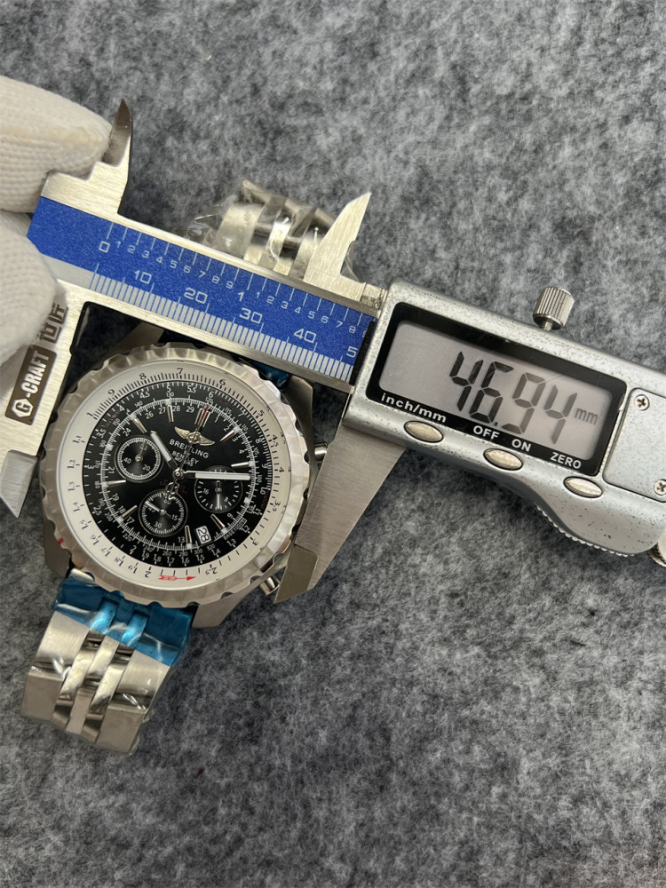 Men's Quartz Watch Chronograph 904L Stainless Steel 47mm- BR 200