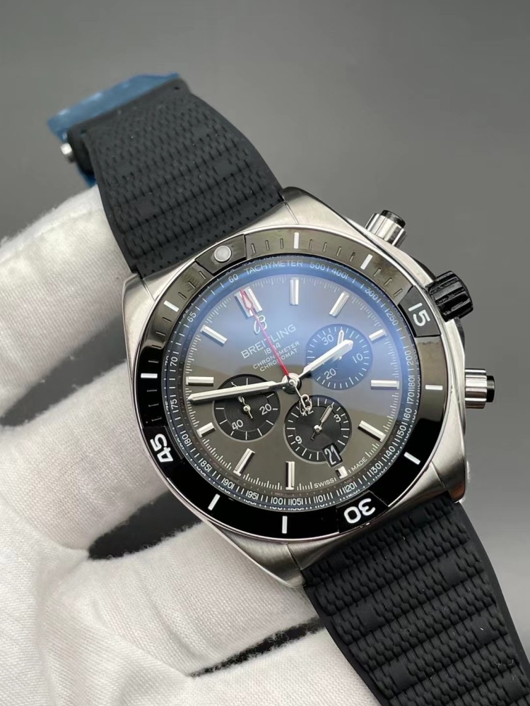 Men's Quartz Watch Chronograph 904L Stainless Steel 46mm- BR 180
