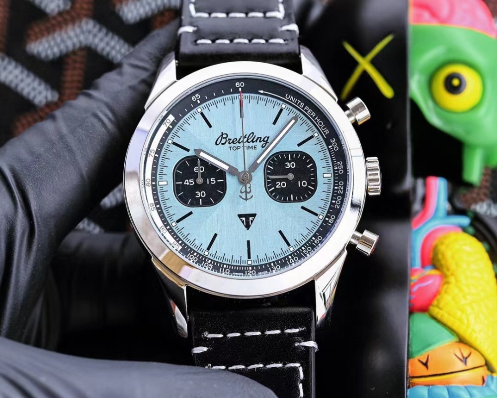 Men's Quartz Watch Chronograph 904L Stainless Steel 43mm- BR 184