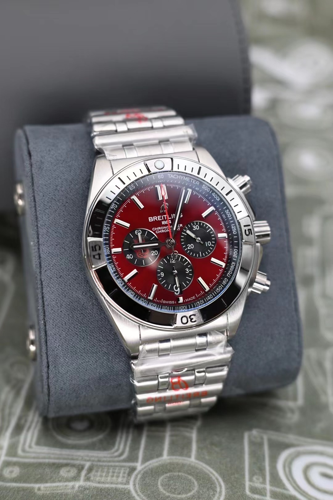 Men's Quartz Watch Chronograph 904L Stainless Steel 46mm- BR 191